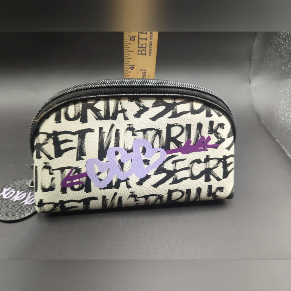 Victoria's Secret Purse / Makeup / Cosmetic - XOXO Black & White